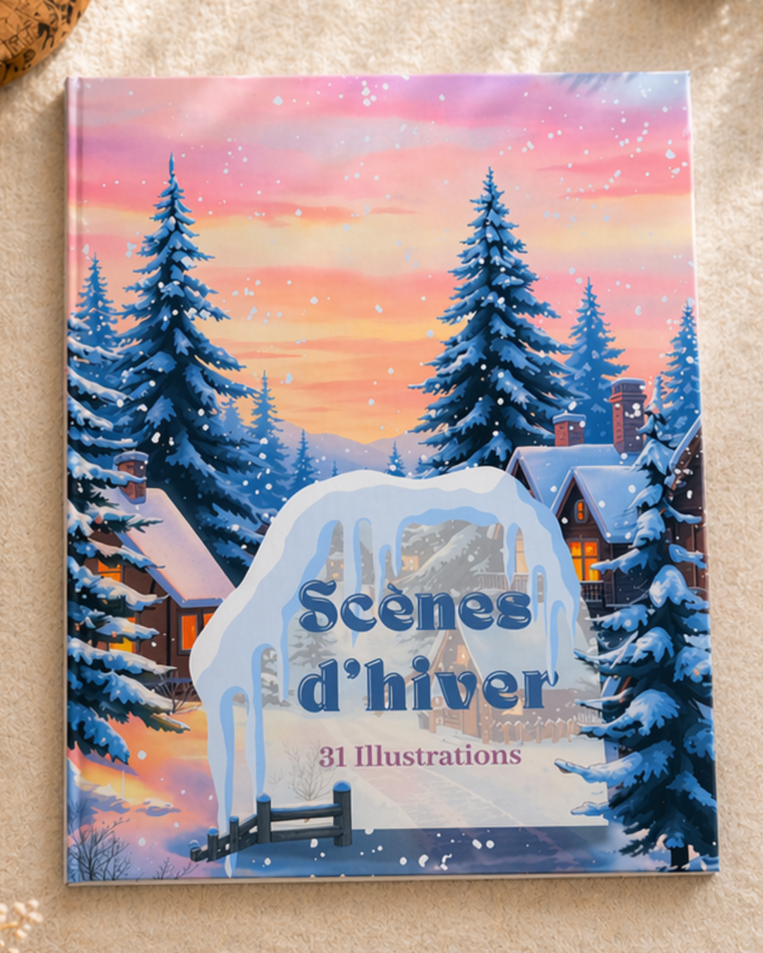 Livre de coloriage - scènes d'hiver