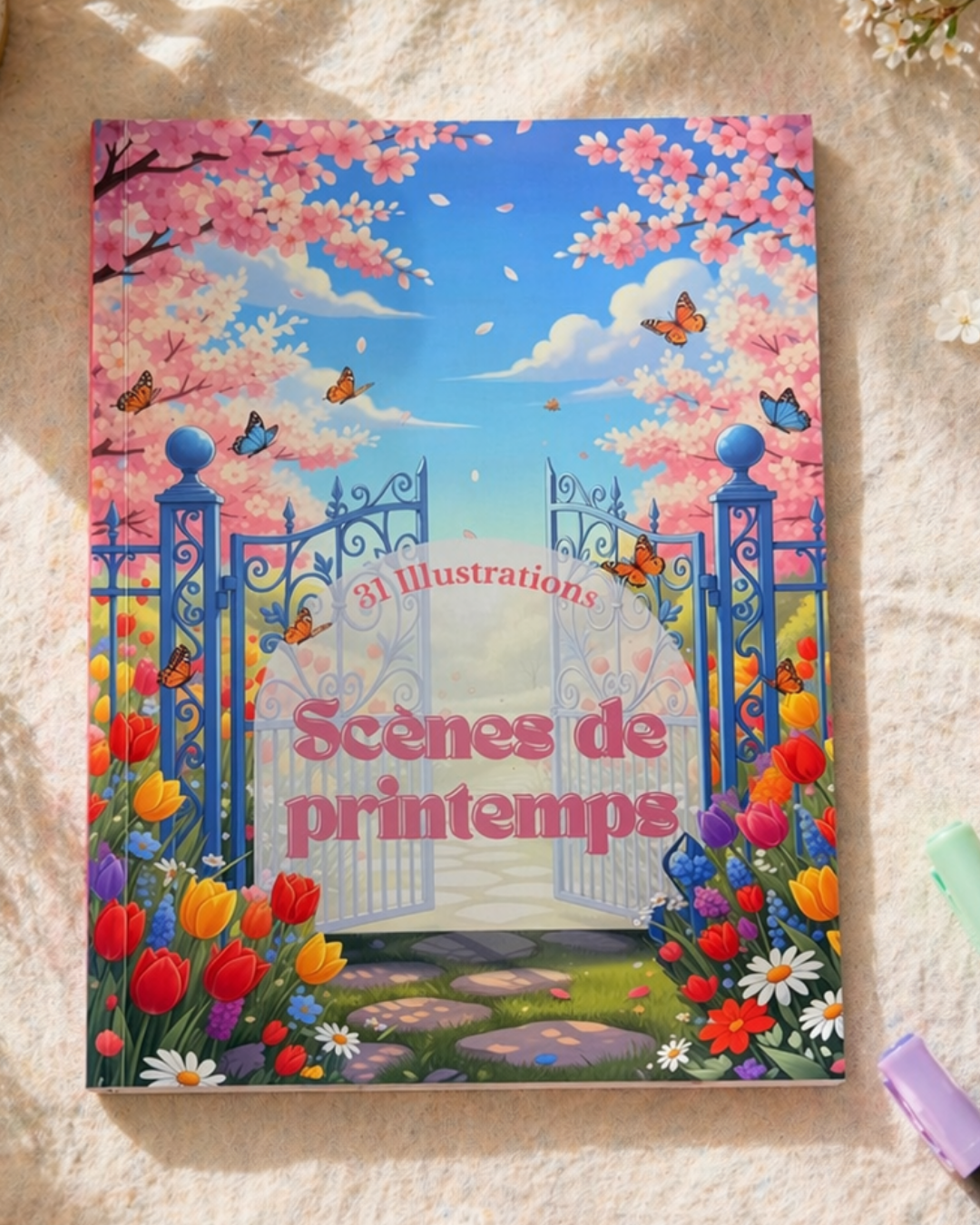 Livre de coloriage Printemps — 31 pauses pour recharger vraiment