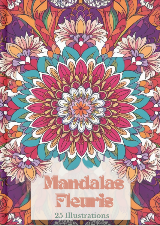 Mandalas Fleuris – 25 Dessins Apaisants à Colorier