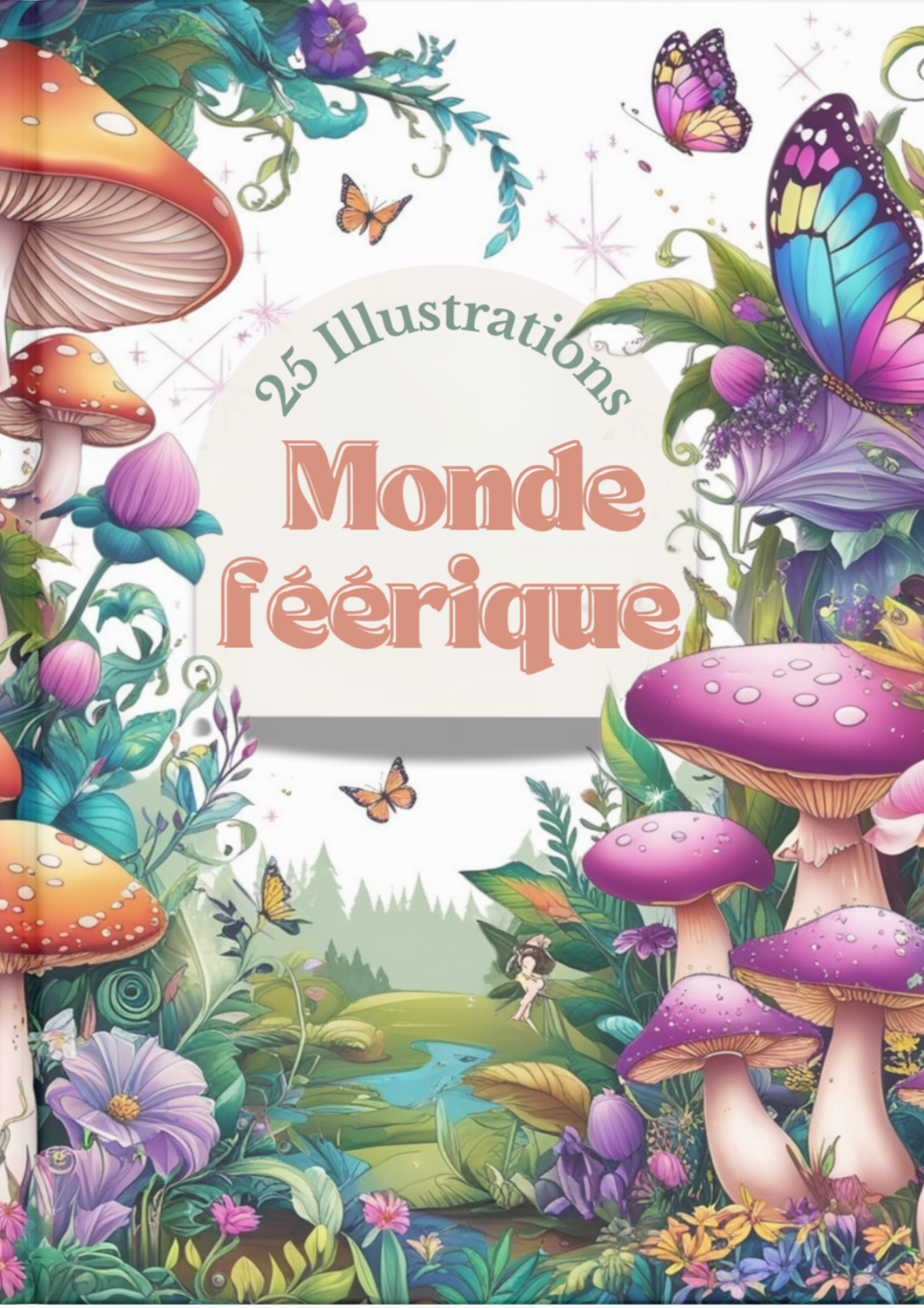 Monde Féérique – 25 Illustrations Magiques à Colorier