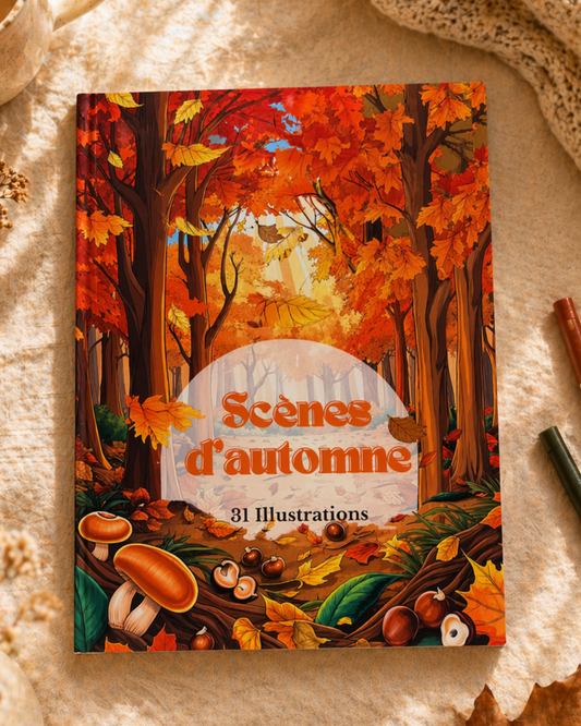 Livre de coloriage Automne — 31 soirs pour poser ton téléphone et t'endormir apaisée