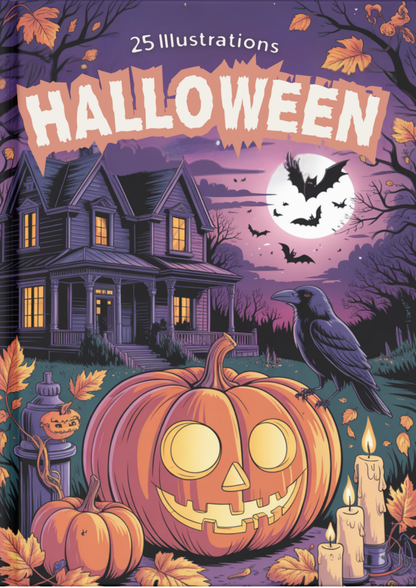 Un Halloween à Colorier – 25 Illustrations Envoûtantes