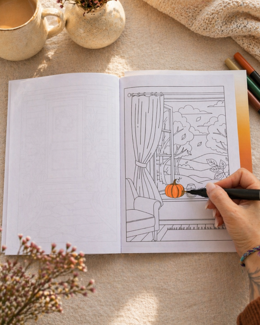 Livre de coloriage Automne — 31 soirs pour poser ton téléphone et t'endormir apaisée