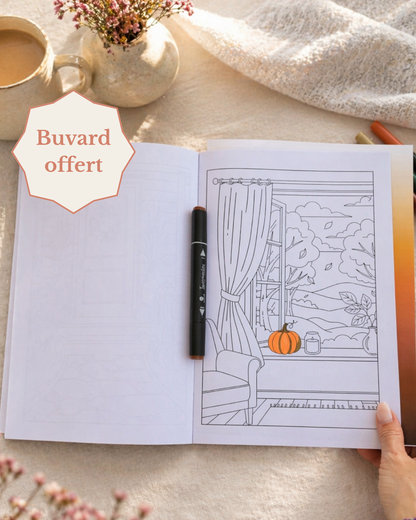 Livre de coloriage Automne — 31 soirs pour poser ton téléphone et t'endormir apaisée