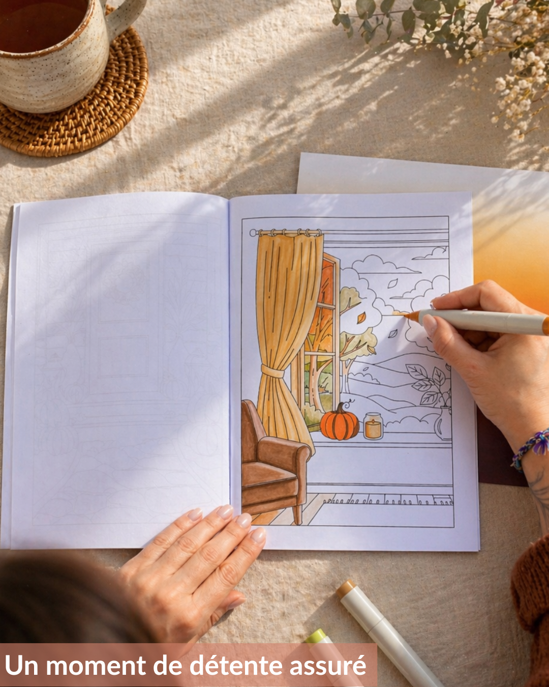 Livre de coloriage - scènes d'automne