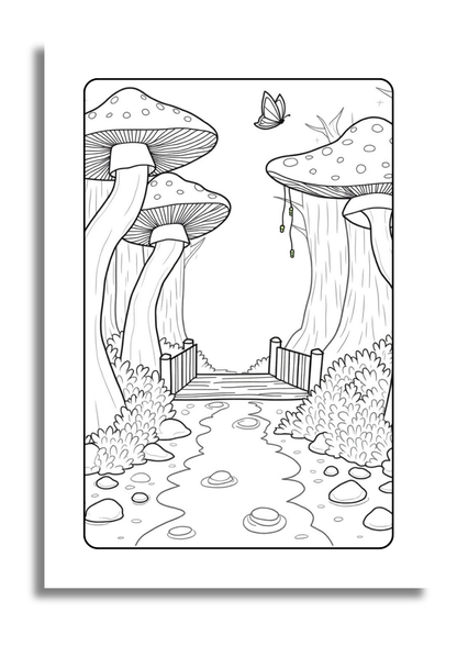 Monde Féérique – 25 Illustrations Magiques à Colorier