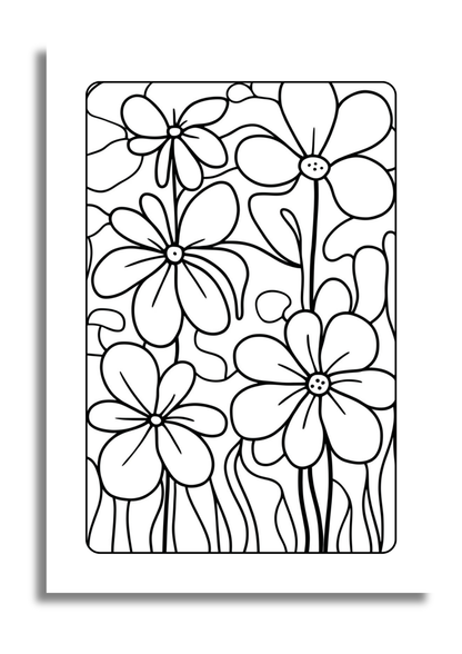 Esprit floral – 25 fleurs abstraites à Colorier