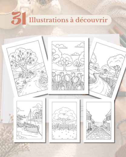 Livre de coloriage Été — 31 pauses pour recharger vraiment