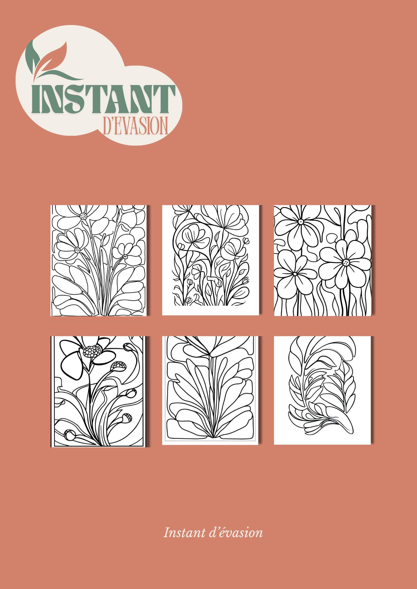 Esprit floral – 25 fleurs abstraites à Colorier