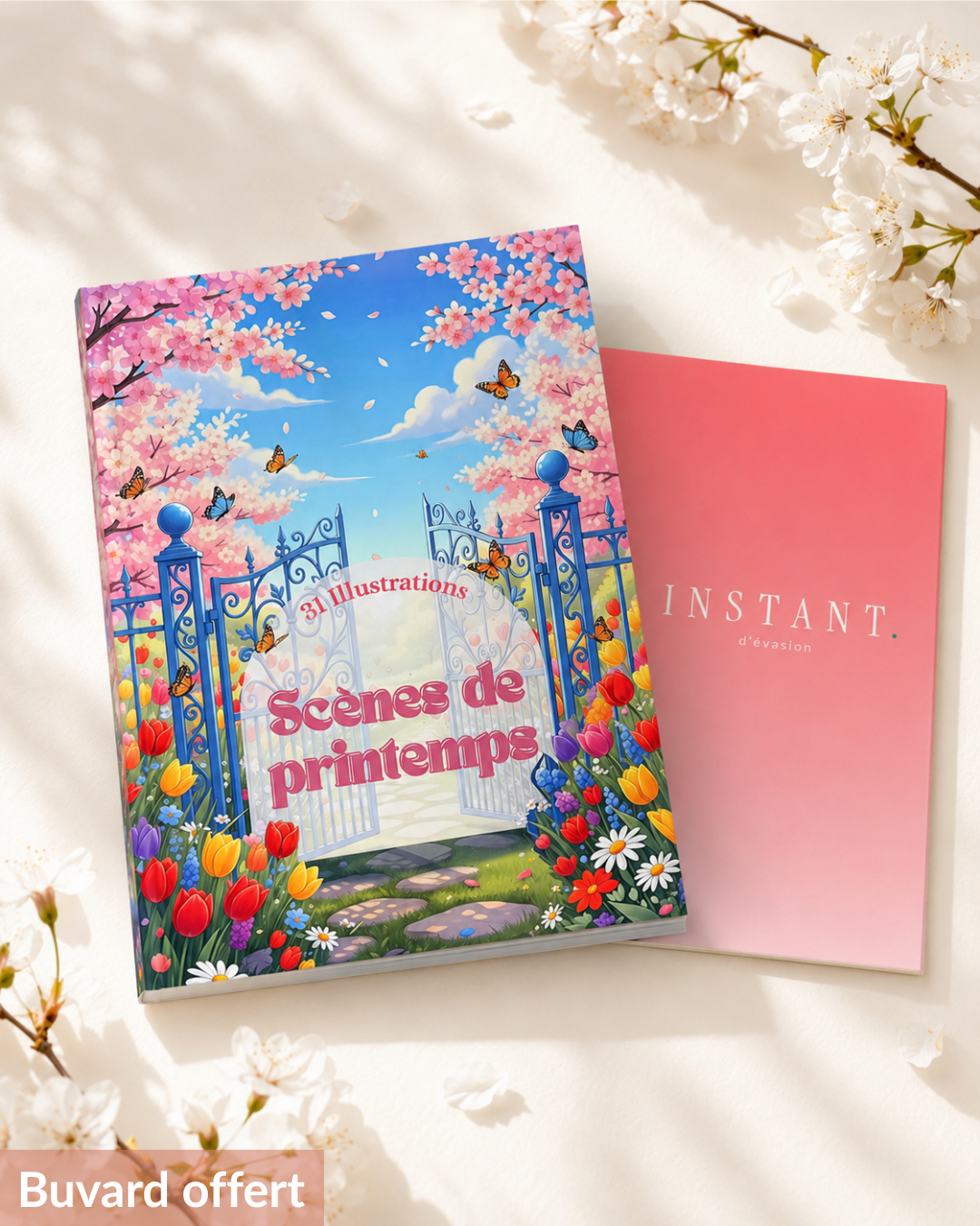 Livre de coloriage - scènes de Printemps