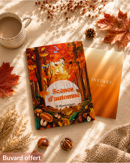 Livre de coloriage - scènes d'automne