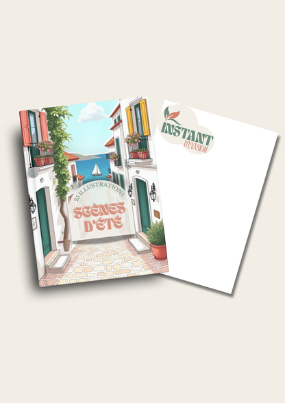 Paysages et scènes d'été – 25 Illustrations à Colorier