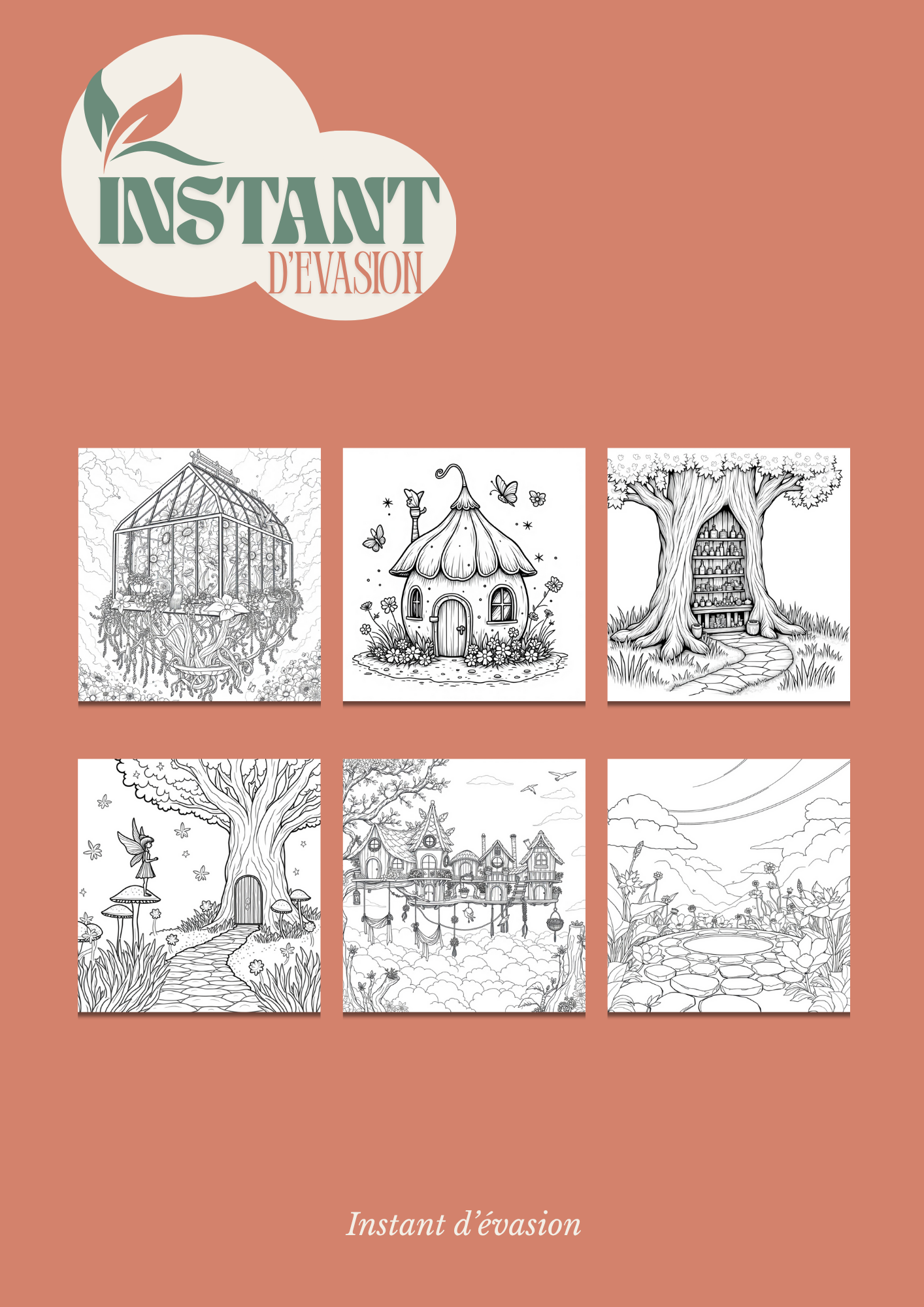 Monde Féérique – 25 Illustrations Magiques à Colorier