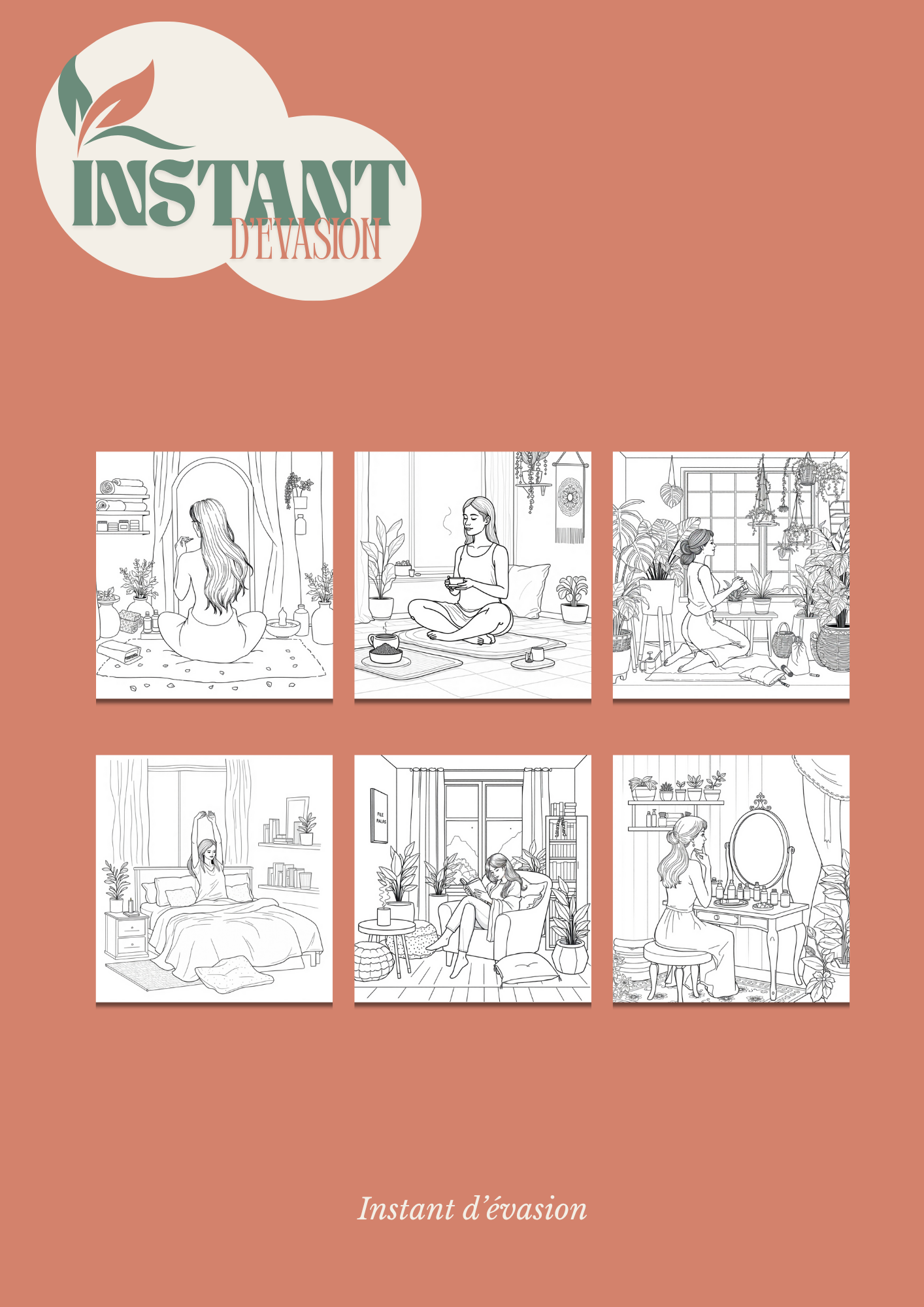 Instants Calmes – 25 Illustrations à Colorier