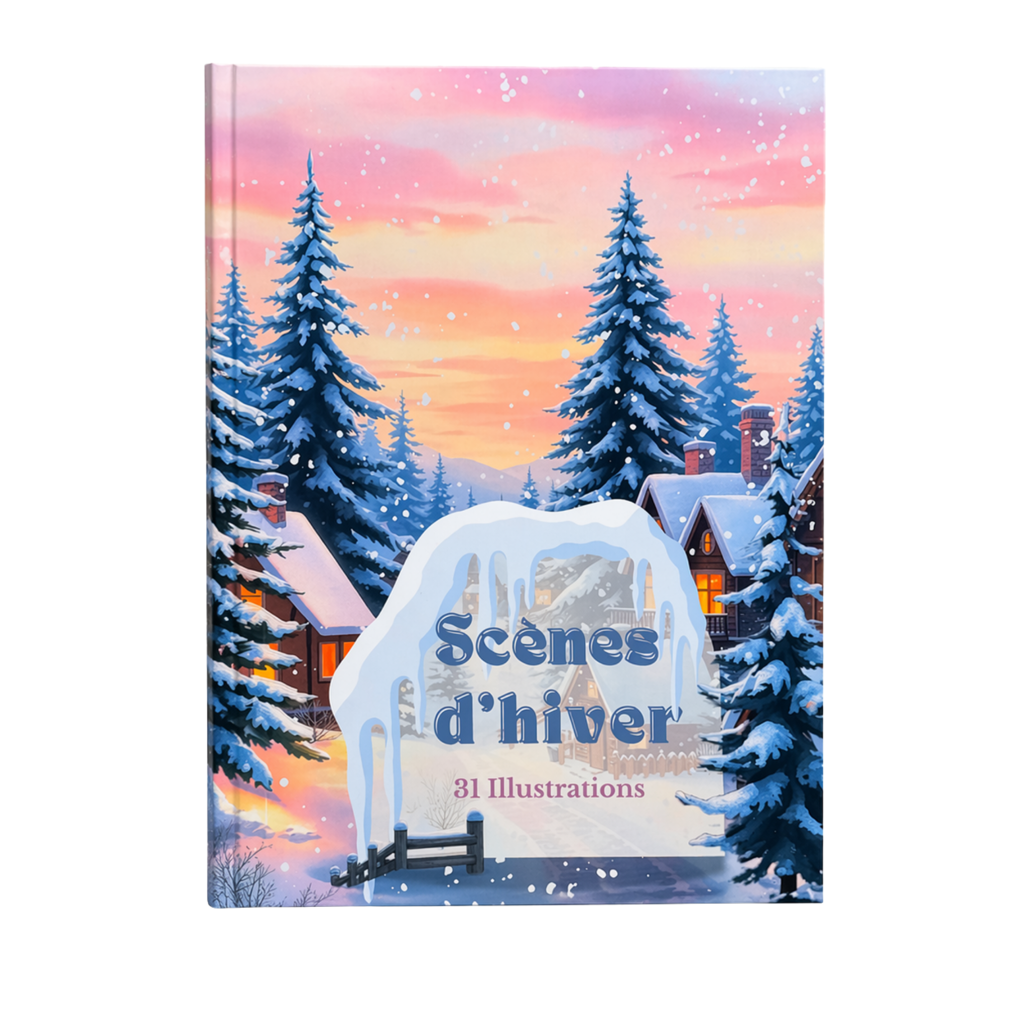 Livre de coloriage - scènes d'hiver