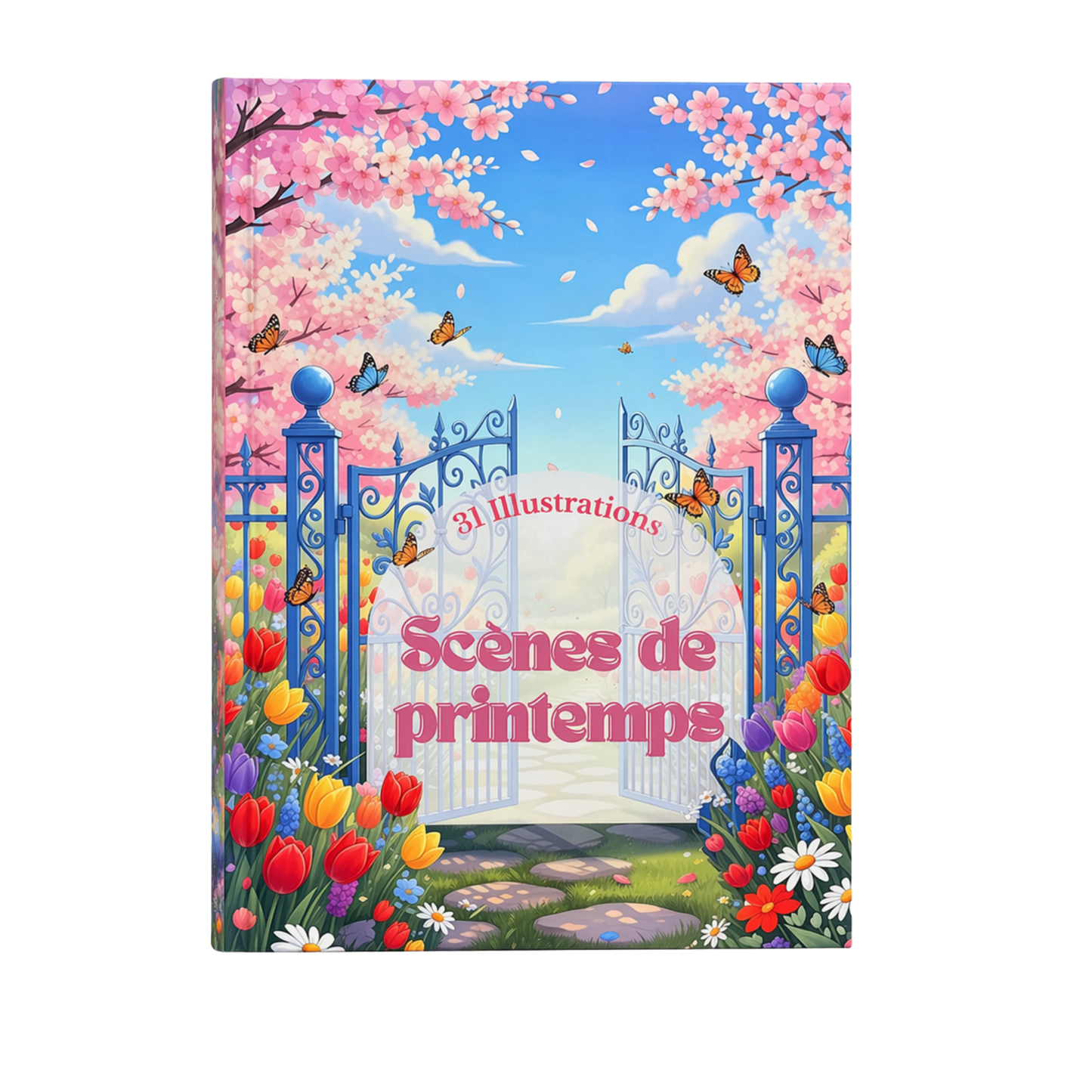 Livre de coloriage - scènes de Printemps