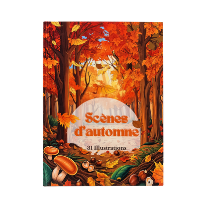 Livre de coloriage - scènes d'automne