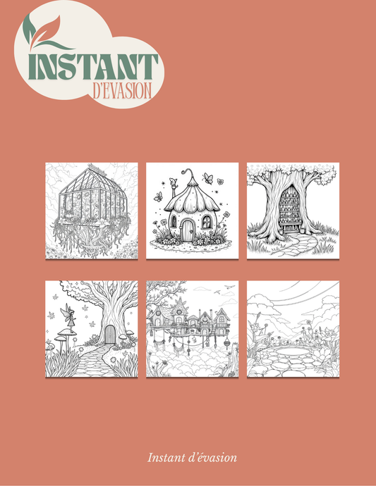 Monde Féérique – Livre de Coloriage Anti-Stress pour Adultes | Buvard Offert