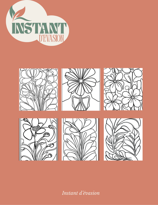 Esprit Floral – Livre de Coloriage Anti-Stress pour Adultes | Buvard Offert