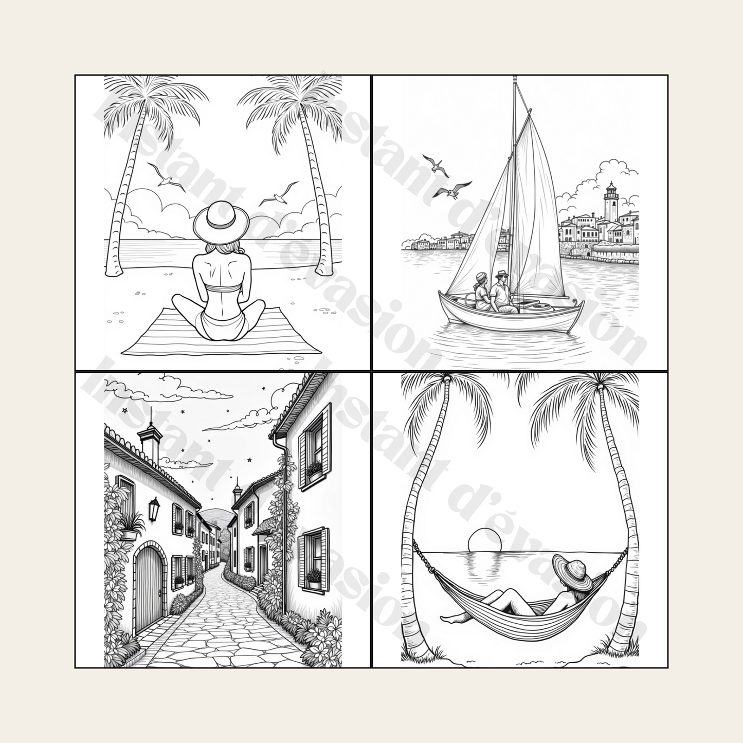 Pack 5 Livres de Coloriage Anti-Stress | Buvard Offert