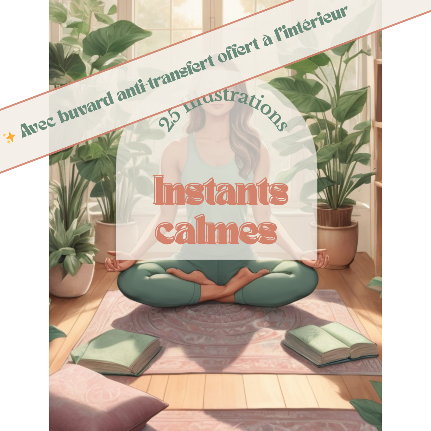 Instants Calmes – Livre de Coloriage Anti-Stress pour Adultes | Buvard Offert